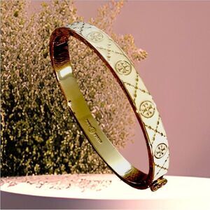 TORY BURCH T MONOGRAM HINGE BRACELET